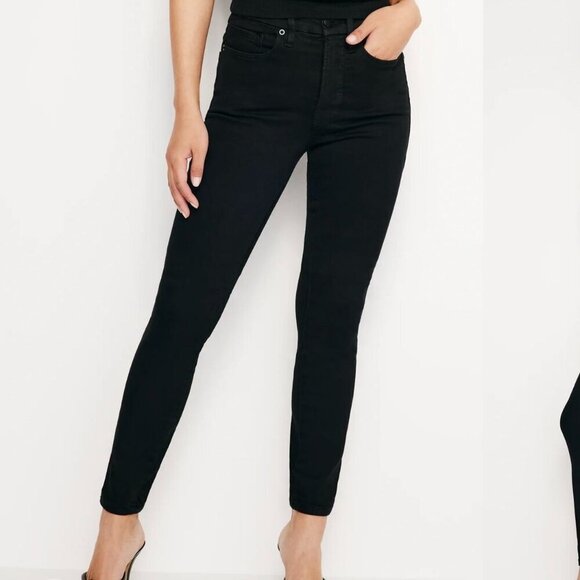NWT Good American Always Fits Good Petite Skinny in Black - Size 6-12 - Picture 9 of 10